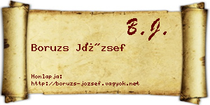 Boruzs József névjegykártya