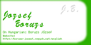 jozsef boruzs business card